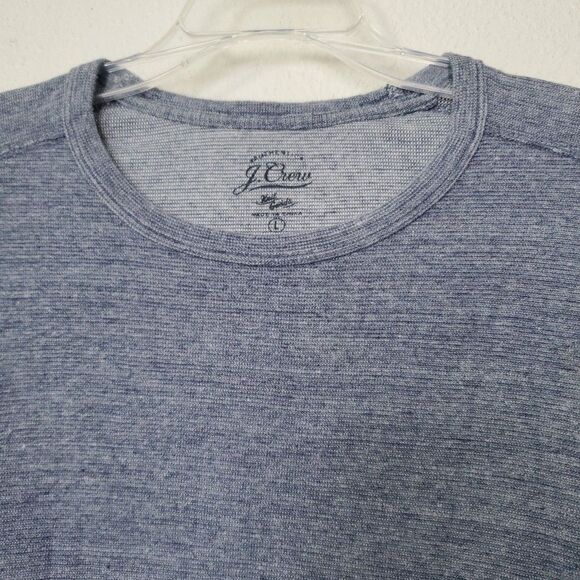 J. Crew Knitted Goods Tee Long Sleeve T-Shirt Heather Blue Color Size Large - Picture 9 of 16